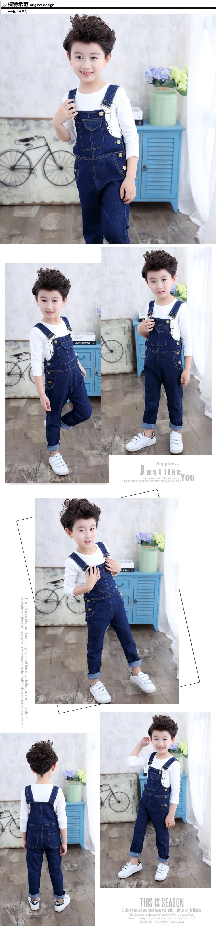 New Kids Denim Overalls for Teenagers Spring Jeans Dungarees Girls Pocket Jumpsuit Children Boys Pants For Age 5 7 9 11 13 Years