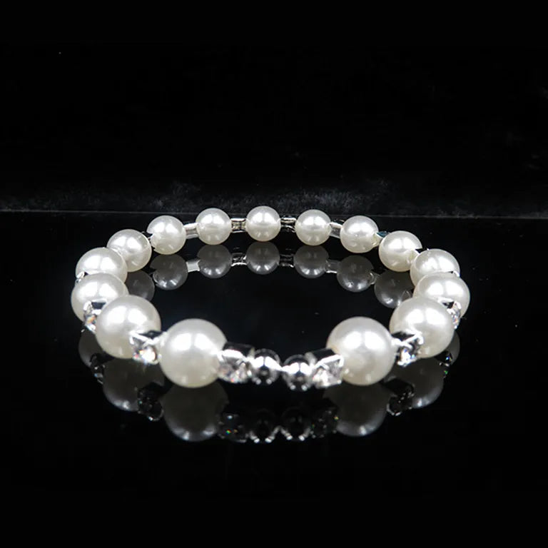 Crisluv™ Wedding Pearl Necklace, Bracelet & Earrings Set