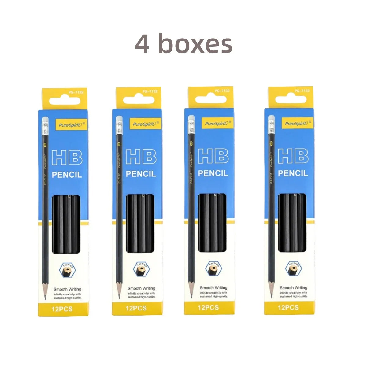 12PCS Woodcased Pencils with Eraser Pre-sharpened HB Lead Graphite Pencils for Students Adults School, Office