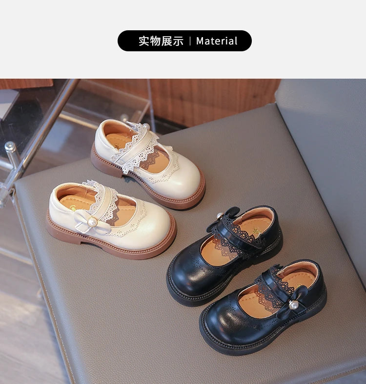 Girls Fashion Leather Flats – Soft Sole