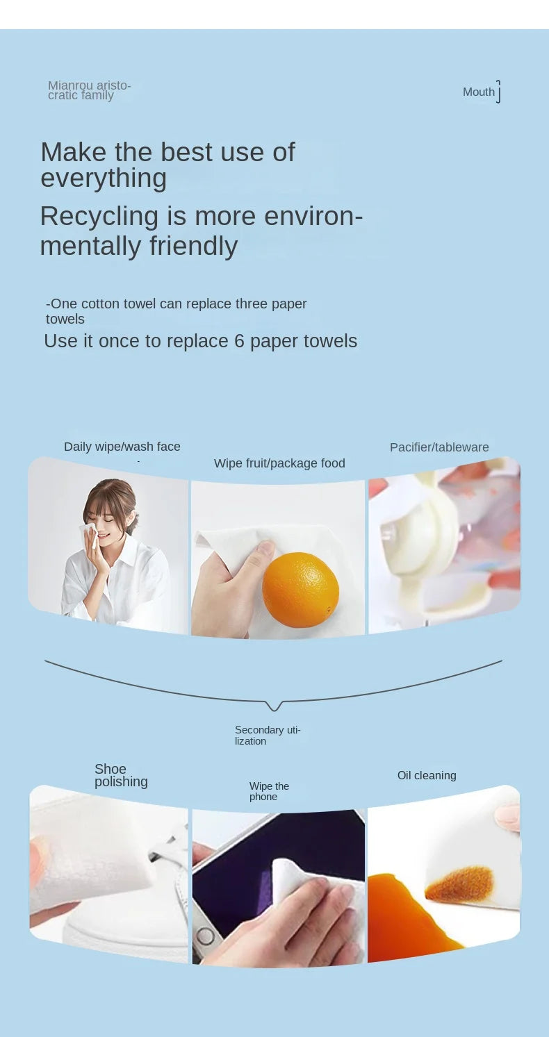 Baby Cotton Soft Towel Plain Weave 80 Disposable