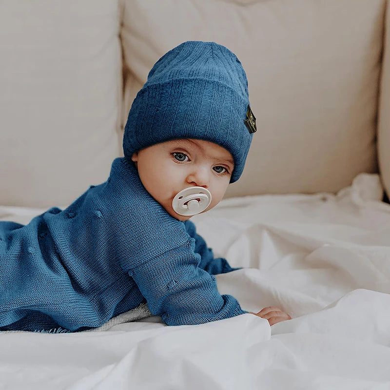 Autumn Winter Solid Color Baby Boys Girls Hat Knitted Soft Kids Beanie Cap For 0-6 Month Newborn Toddler Windproof Warm Hat 2025