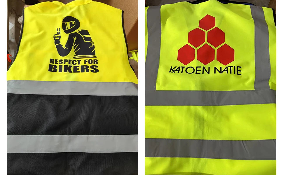 Custom LOGO Safety Vest for Men Work Vest with Pockets and Zipper Safety Construction Two Tone Workwear Vest Volunteer Uniform