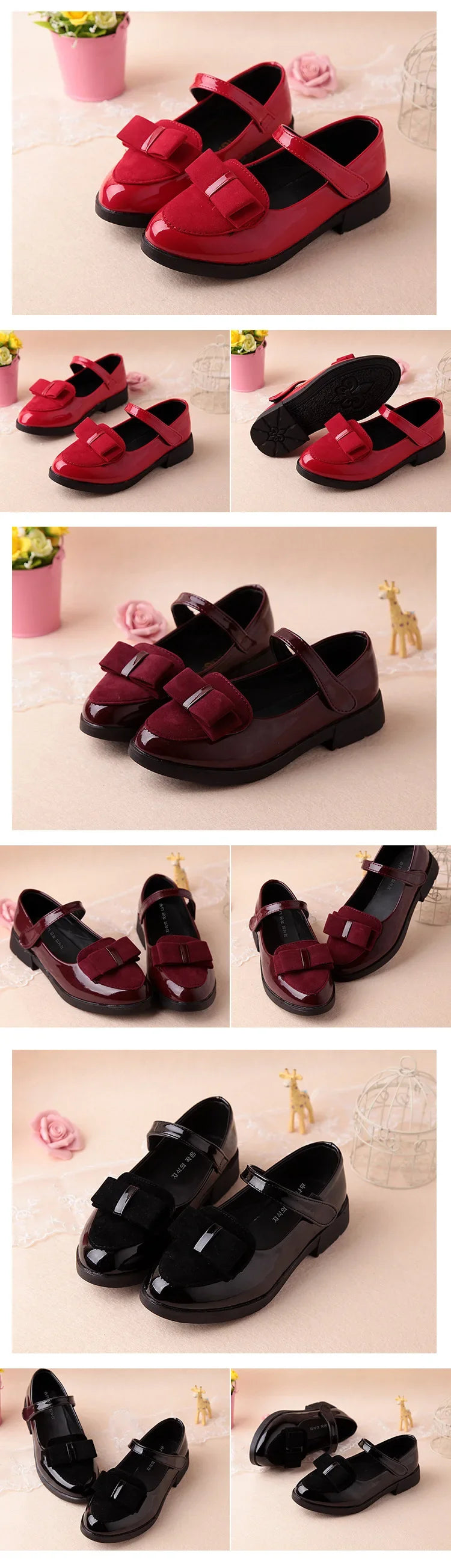 Girls Flats Children Princess Shoes With Bow-knot Sweet Kids Mary Janes Elegant Classic British Style Fashion 2024 Autumn 27-38