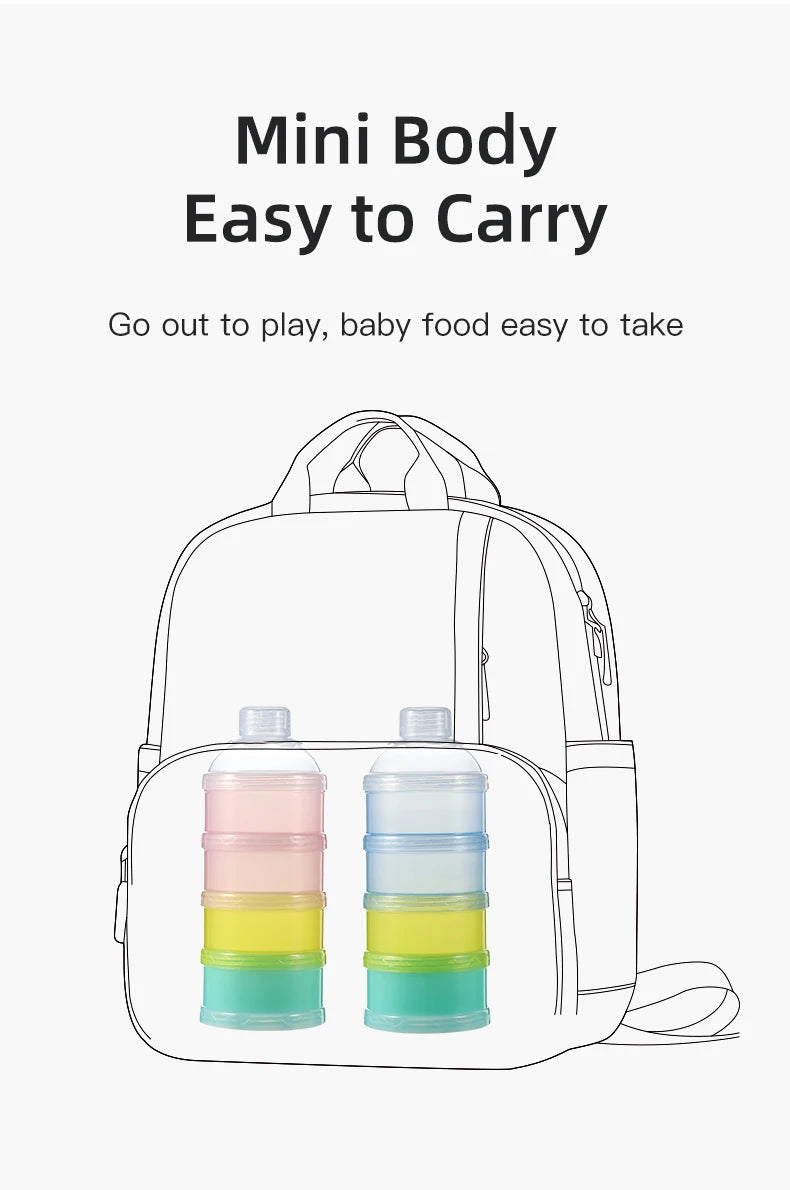 Portable 4 Layer Milk Powder Storage Box