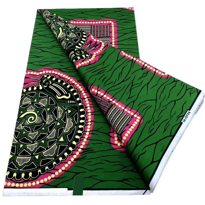 100% Cotton Batik Nigeria Women Style Ankara Wax Fabric Soft Pagne 2025 New Guaranteed Veritable African Real Wax Prints Fabric