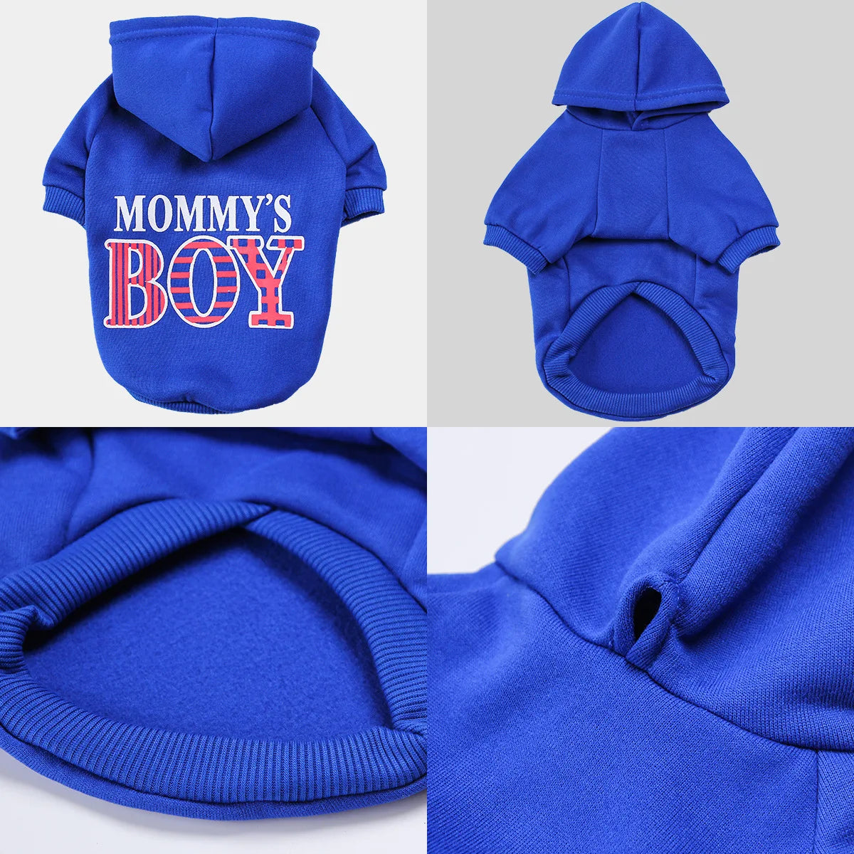 Dog Hoodie Dog Clothes for Boys Sweaters with Hat Leash Hole Pet Winter Clothes Warm Hoodies Sweater for Small Dogs Chihuahua