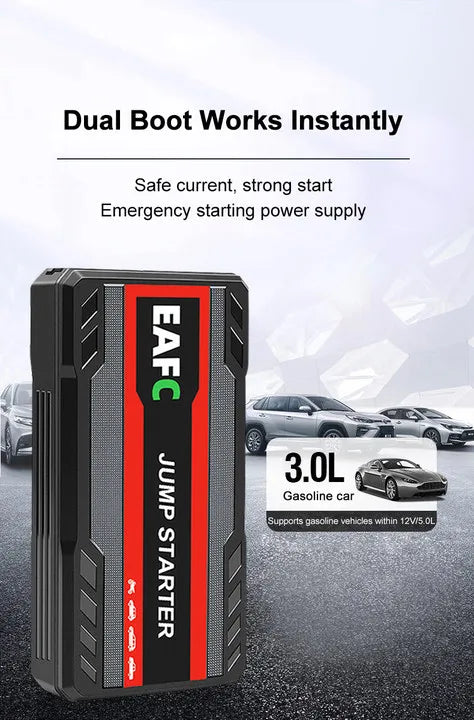 EAFC 12V Car Jump Start 600A-2000A Car Battery Starter Booster Auto Starting Device Emergency Start Portable Power Bank