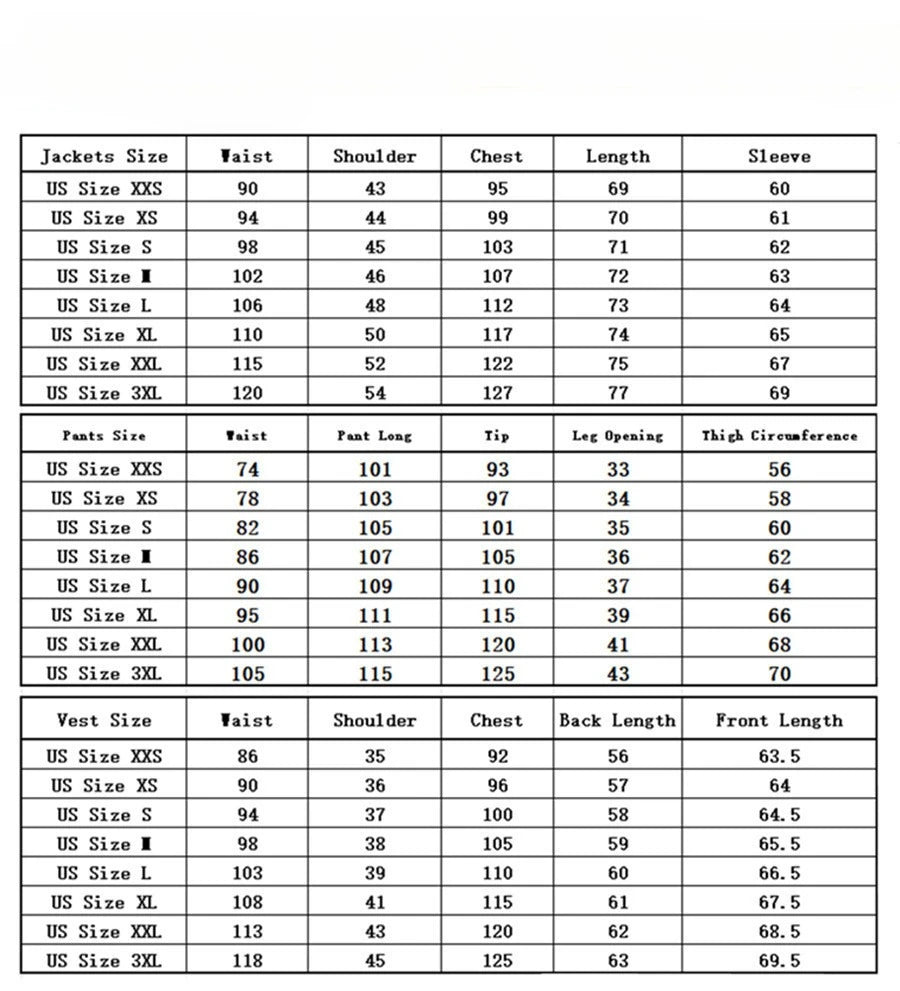 Men’s 3-Piece Suit Set – Jacket, Vest & Pants for Weddings & Formal Events