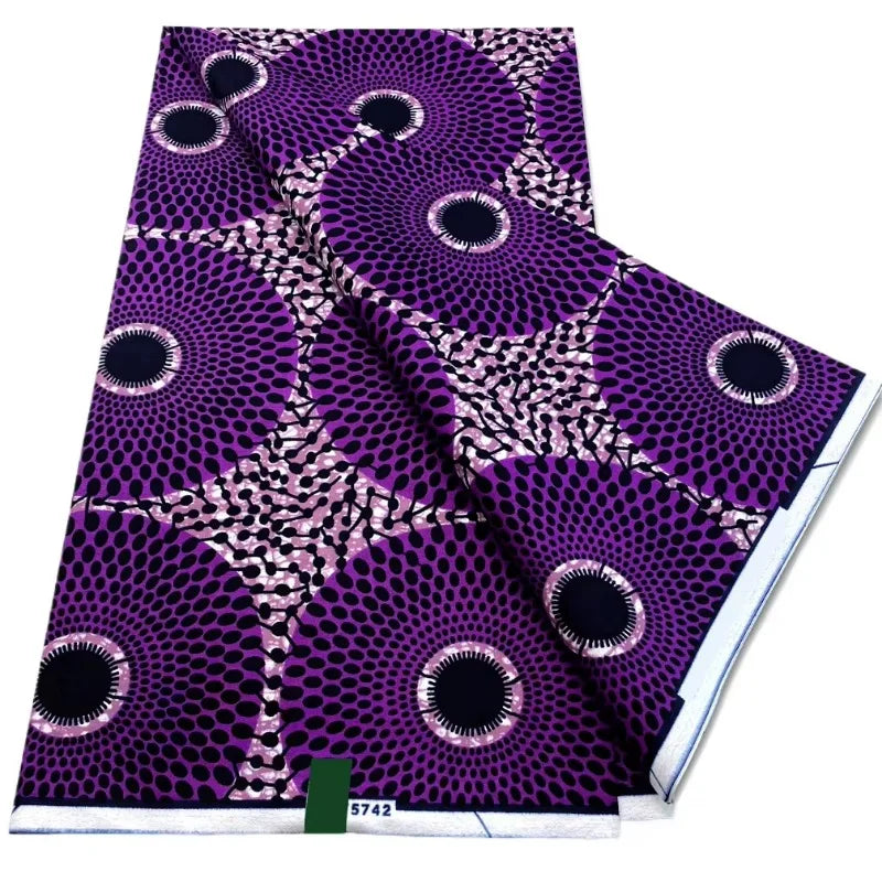 100% Cotton Batik Nigeria Women Style Ankara Wax Fabric Soft Pagne 2025 New Guaranteed Veritable African Real Wax Prints Fabric