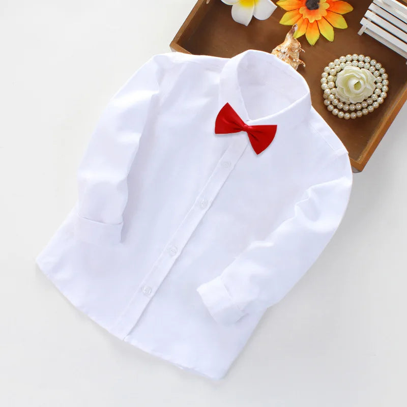 Girls Long Sleeve White School Uniform Shirt