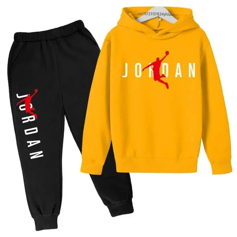 Kids Hoodie+Pants Tracksuits Leisure Letter Print 2pcs3-13 Years Boys Girls Spring Autumn Outfits Streetwears Children Clothes