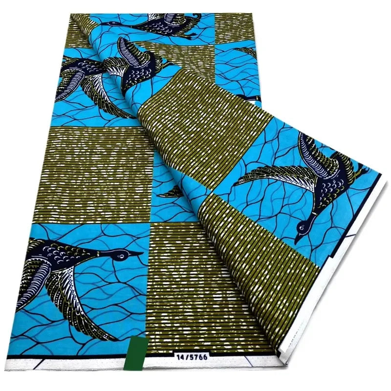 100% Cotton Batik Nigeria Women Style Ankara Wax Fabric Soft Pagne 2025 New Guaranteed Veritable African Real Wax Prints Fabric