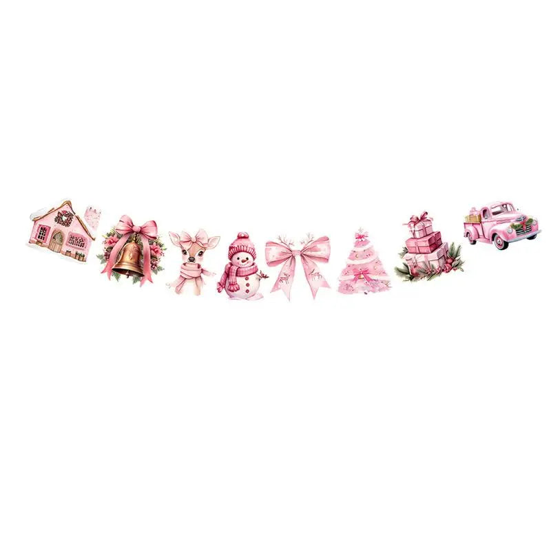 New Christmas Decorations, Flags, Banners, Pull Flowers, Christmas Party Supplies, Atmosphere Layout, Props, Decorations