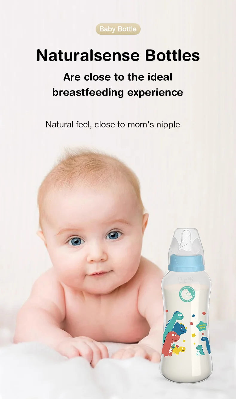 150240ML Baby PP Bottle with Gravity Ball & Handle