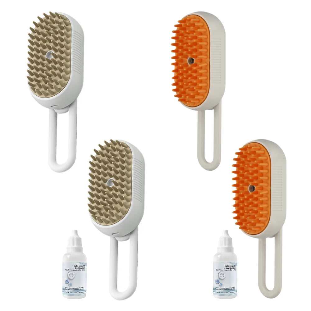 Crisluvᵀᴹ 3-in-1 Pet Steam Brush – USB Rechargeable Cat & Dog Grooming Comb