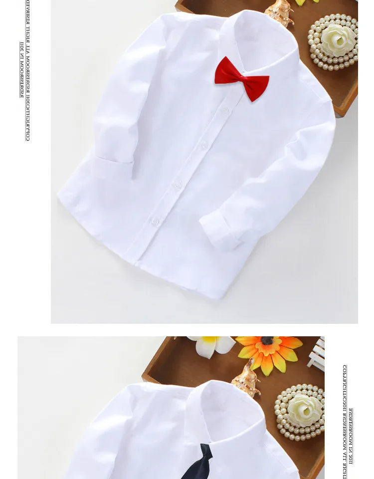 Girls Long Sleeve White School Uniform Shirt