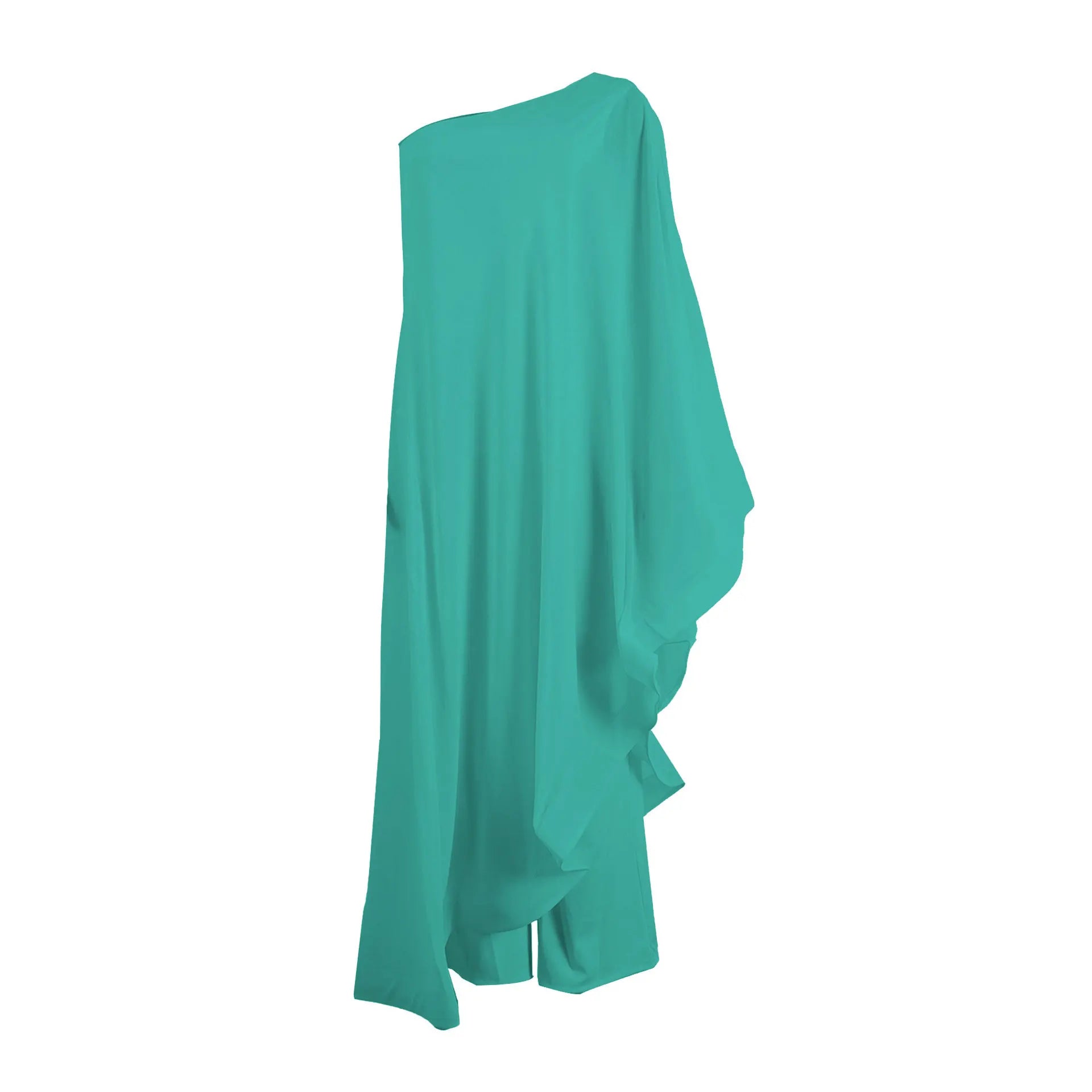 Crisluvᵀᴹ One-Shoulder Ruffle Sleeve Women’s Jumpsuit Elegant Slim Fit Aysmmetric Fashion Autumn