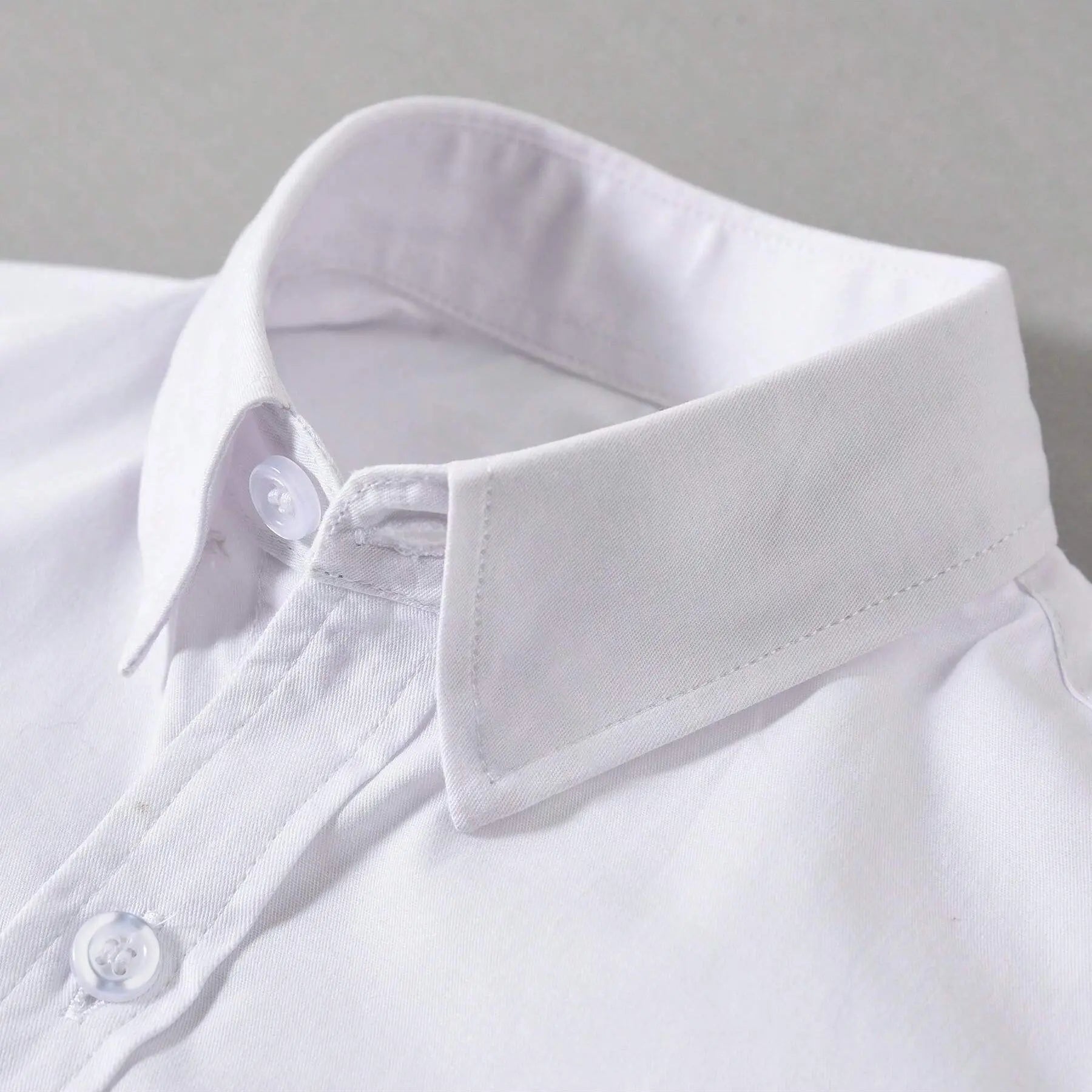 Children Long Sleeve White School Uniform Shirt