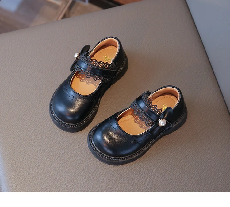 Girls Fashion Leather Flats – Soft Sole