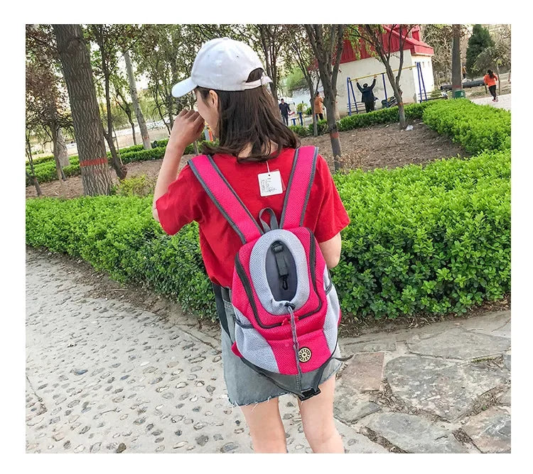 Crisluvᵀᴹ Double-Shoulder Pet Carrier Backpack – Breathable Travel Dog Bag