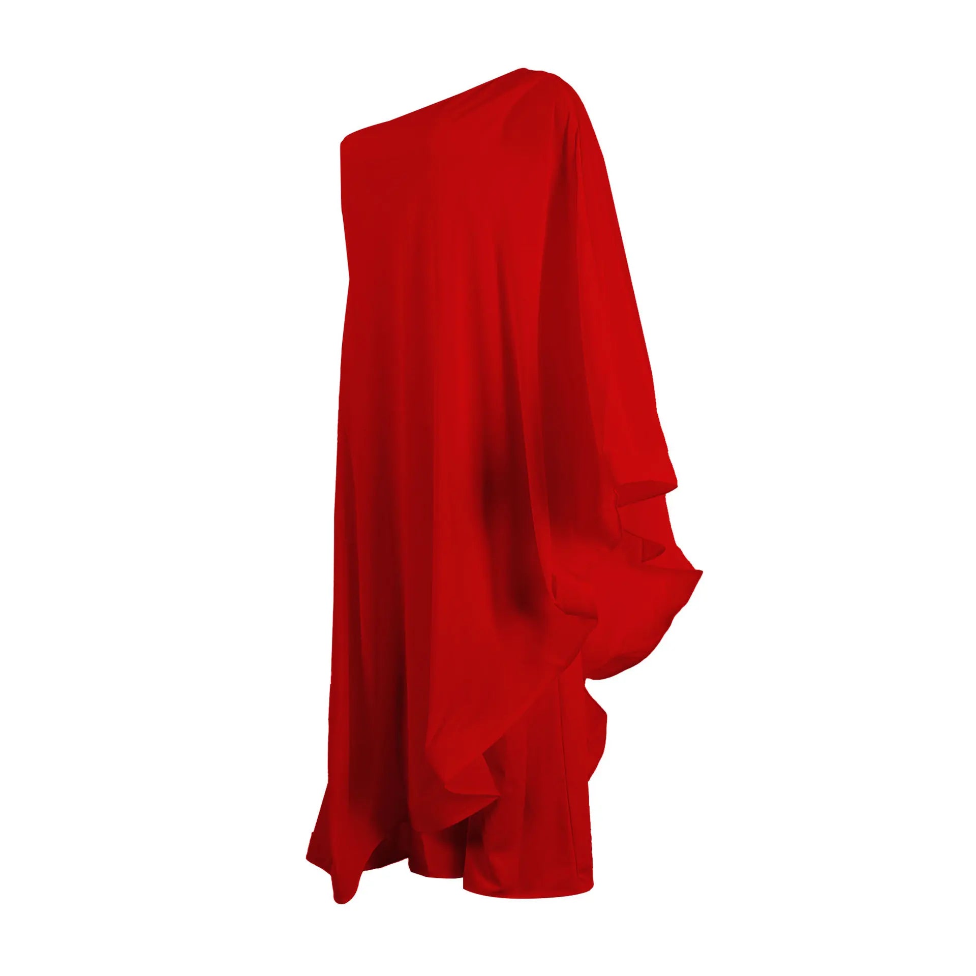 Crisluvᵀᴹ One-Shoulder Ruffle Sleeve Women’s Jumpsuit Elegant Slim Fit Aysmmetric Fashion Autumn