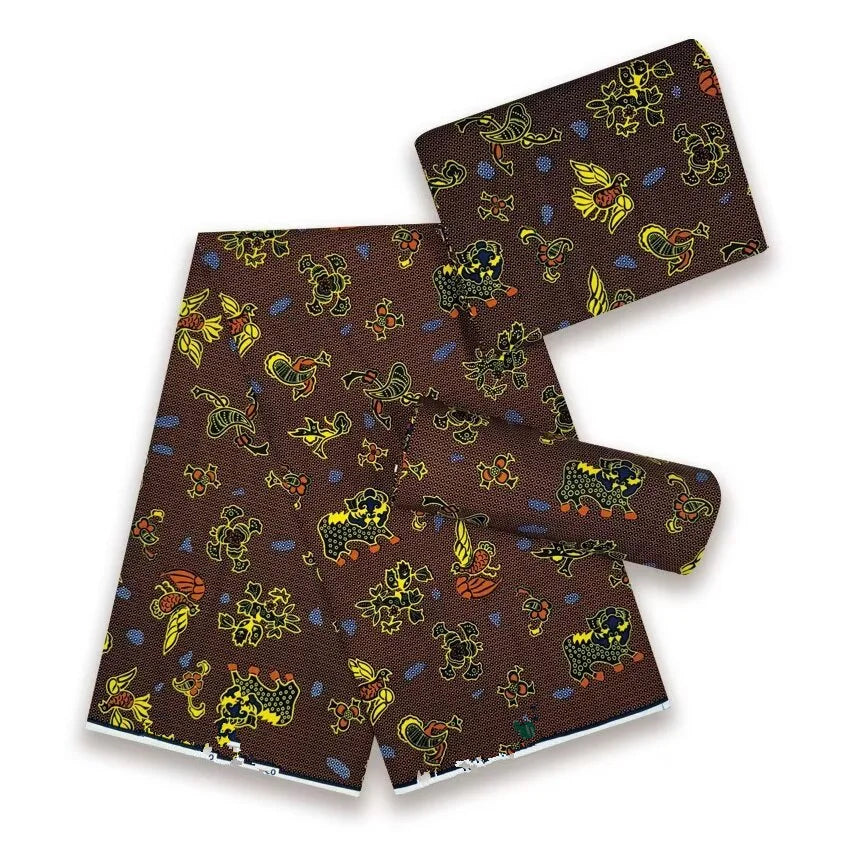 Print Guaranteed Veritable Ankara African Real Wax Fabric Soft Pagne for Dress New Arrival High Quality Original 100% Cotton
