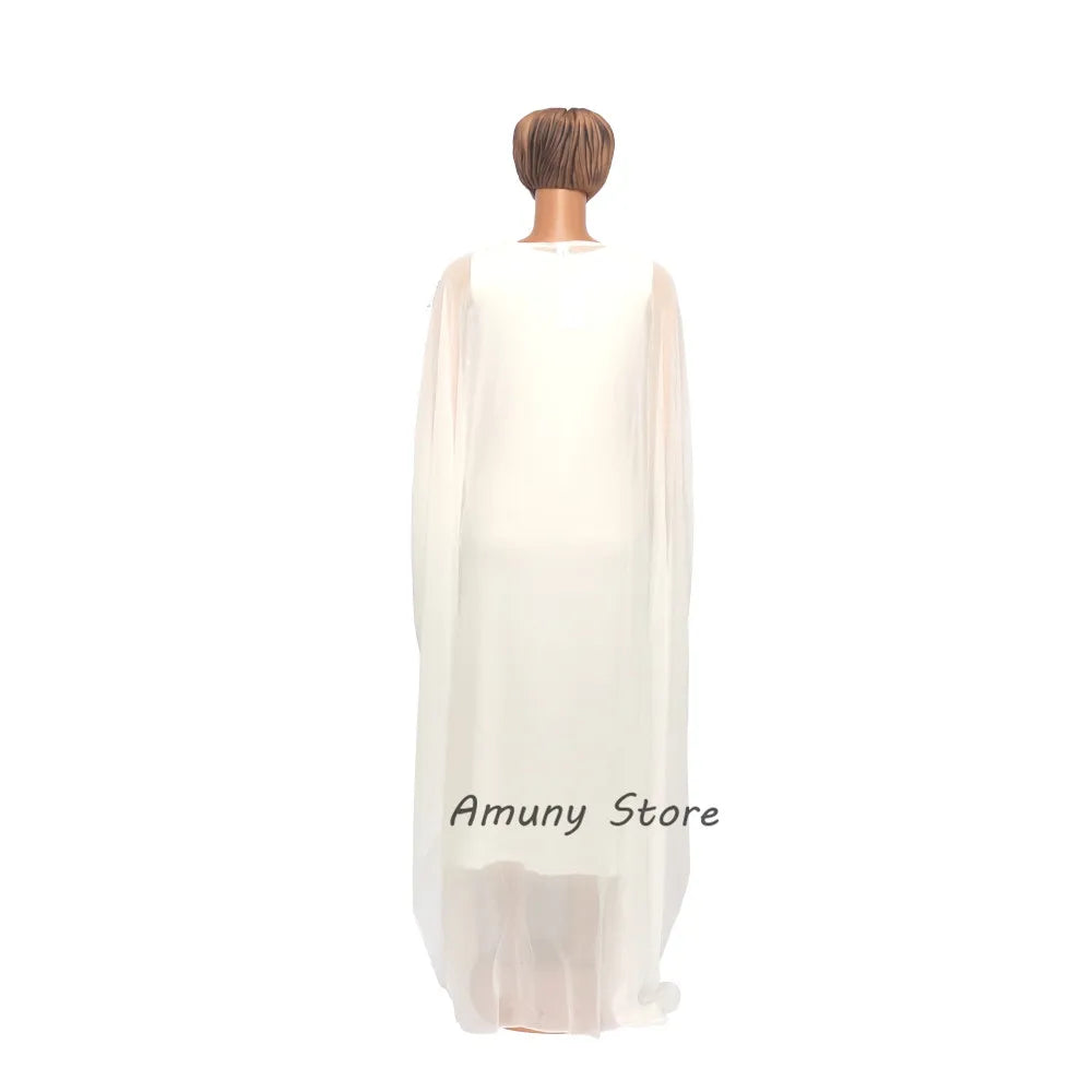 African Sequin Chiffon Maxi Dress Plus Size