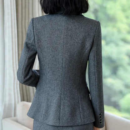 Crisluvᵀᴹ Women’s Elegant Office Blazer – Formal Work Jacket Outerwear