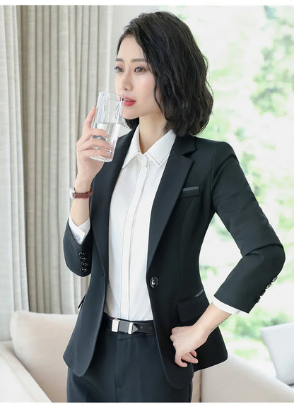 Crisluvᵀᴹ Women’s Elegant Office Blazer – Formal Work Jacket Outerwear