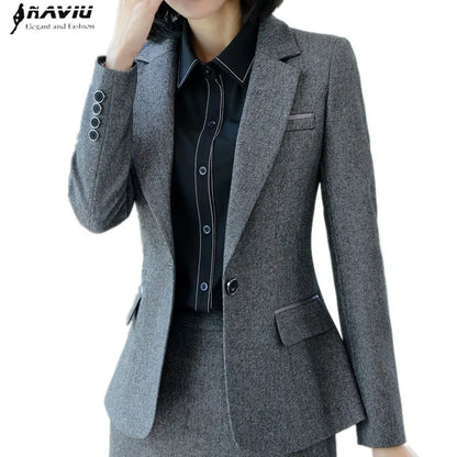 Crisluvᵀᴹ Women’s Elegant Office Blazer – Formal Work Jacket Outerwear