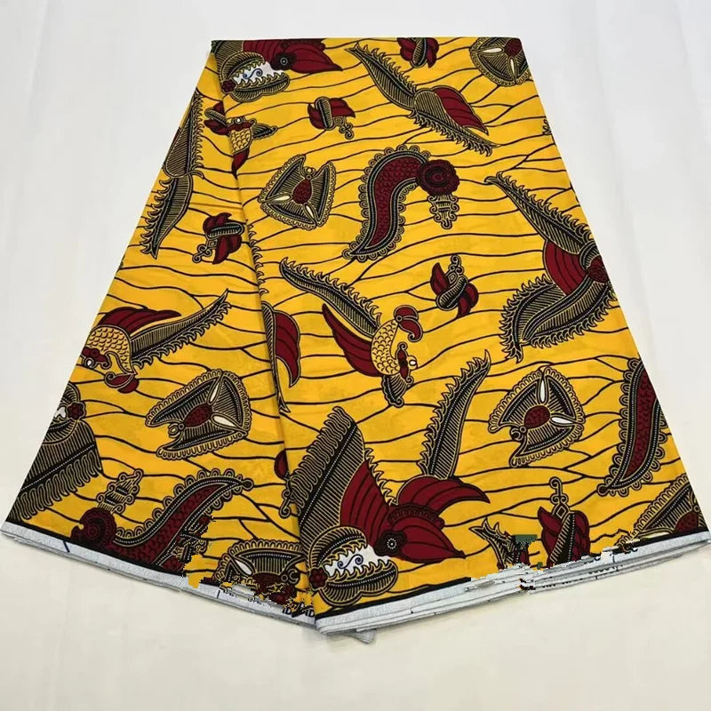Print Guaranteed Veritable Ankara African Real Wax Fabric Soft Pagne for Dress New Arrival High Quality Original 100% Cotton