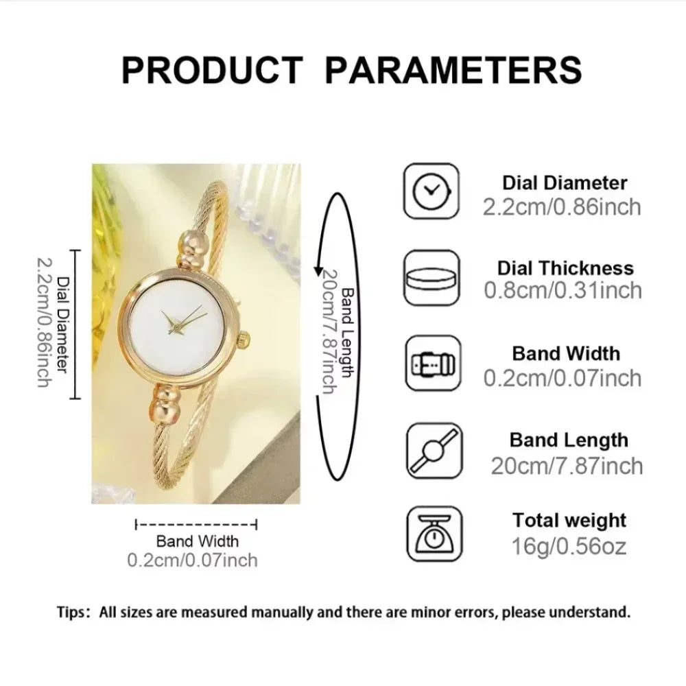 Crisluv Women’s Gold Bangle Quartz Watch