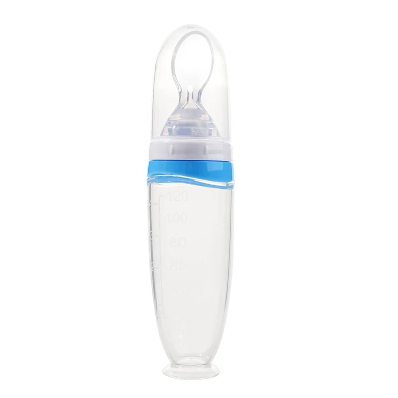 120ml Infant Silicone Food Squeeze Feeder with Spoon
