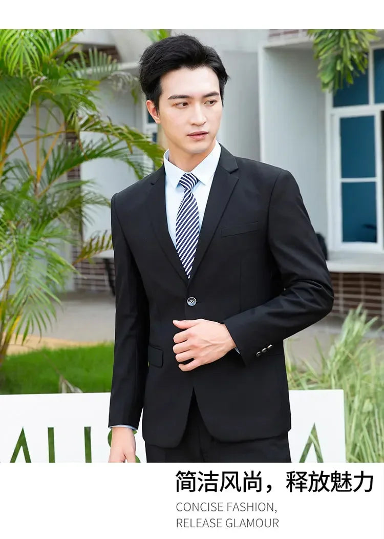 Crisluvᵀᴹ Men’s 8XL Business Suit Set – Slim Fit Blazer &amp; Pants