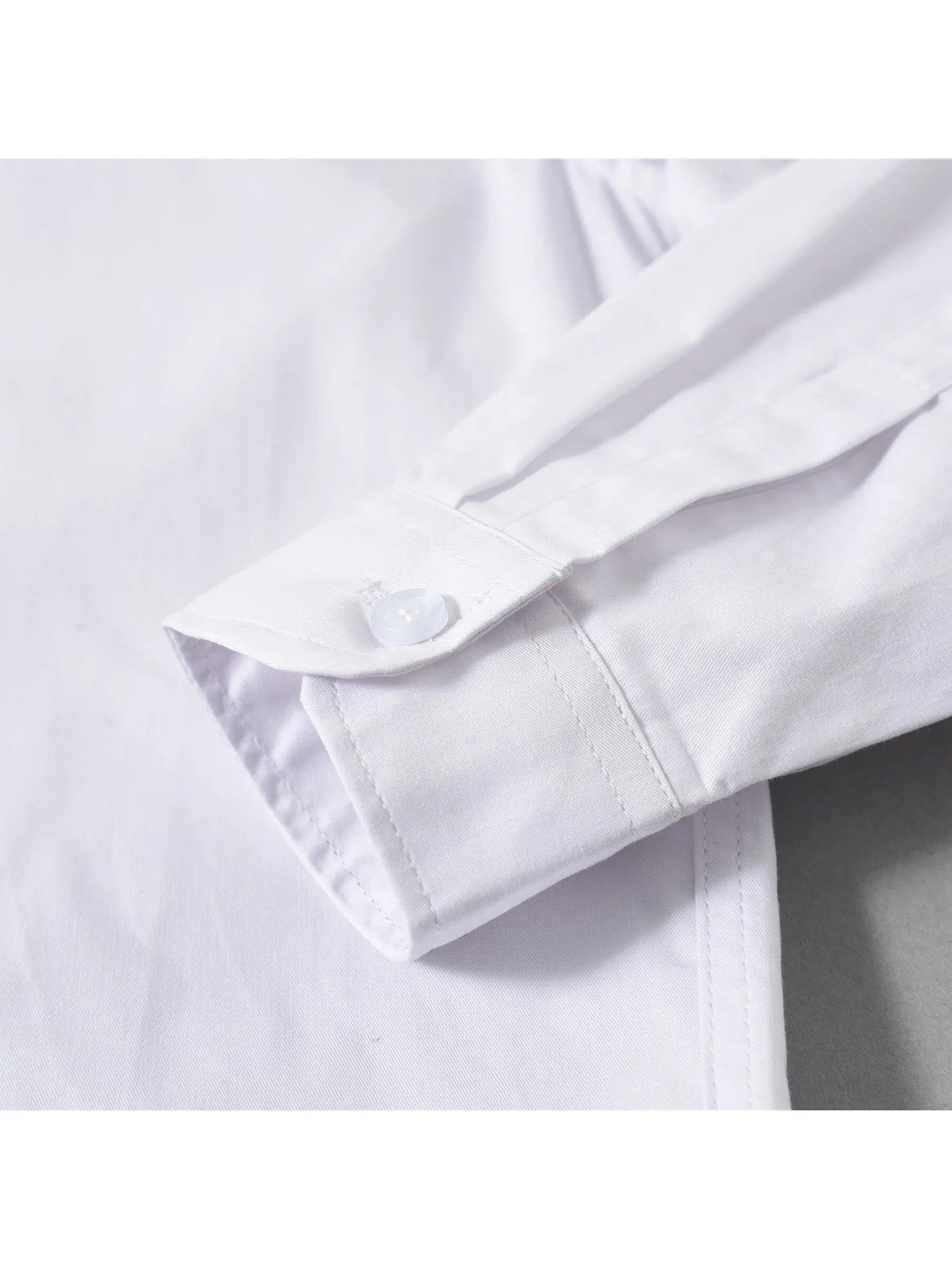 Children Long Sleeve White School Uniform Shirt