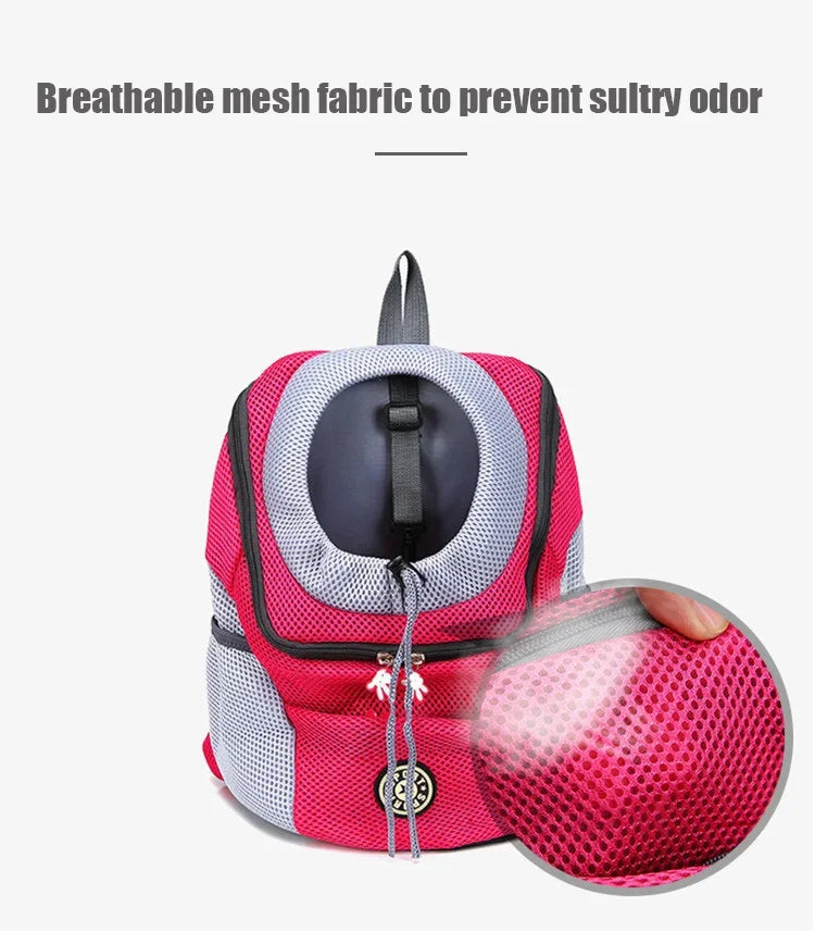 Crisluvᵀᴹ Double-Shoulder Pet Carrier Backpack – Breathable Travel Dog Bag