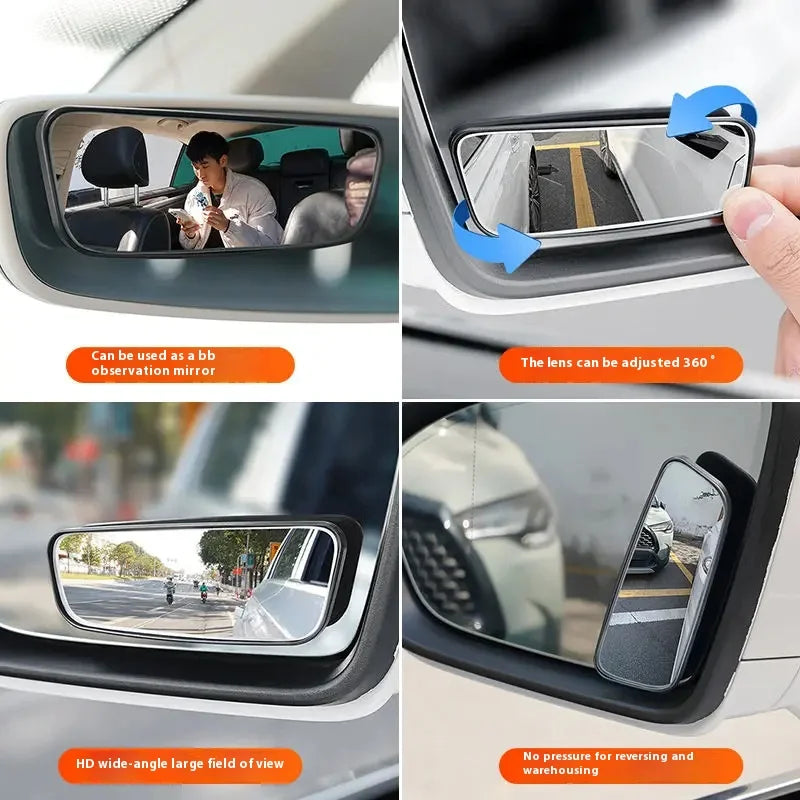 360 Degree Adjustable Blind Spot Mirror 2Pcs Wide Angle Car Mirror