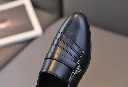 Spring Autumn Boy Leather Shoe Fashion Causal Children&