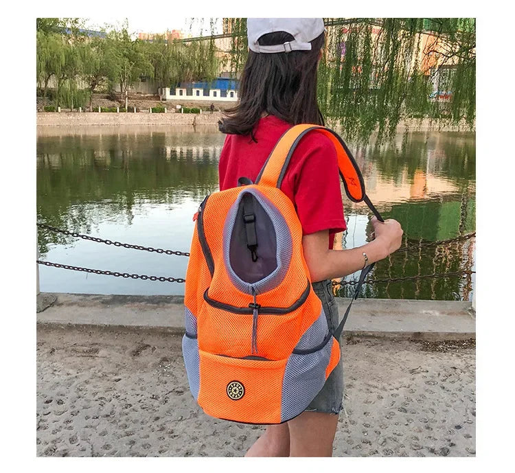Crisluvᵀᴹ Double-Shoulder Pet Carrier Backpack – Breathable Travel Dog Bag