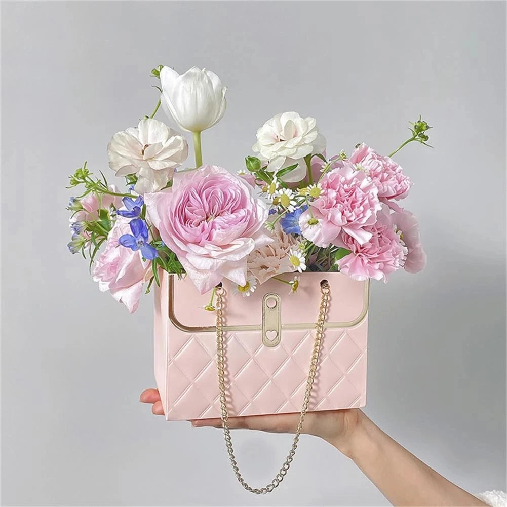 Flower Tote Bag Portable Foldable Long Lasting Universal Present Packing Rose Flower Box Party Gift Box Wedding Valentine&