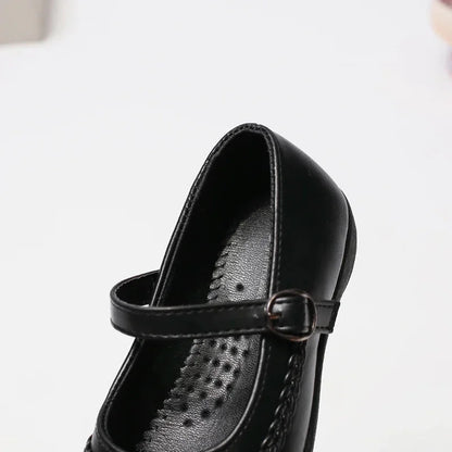 2024 Children Leather Shoes for Girls Spring New Fashion Korean Style Soft Bottom Anti-slippery Versatile Chic Princess Shoes