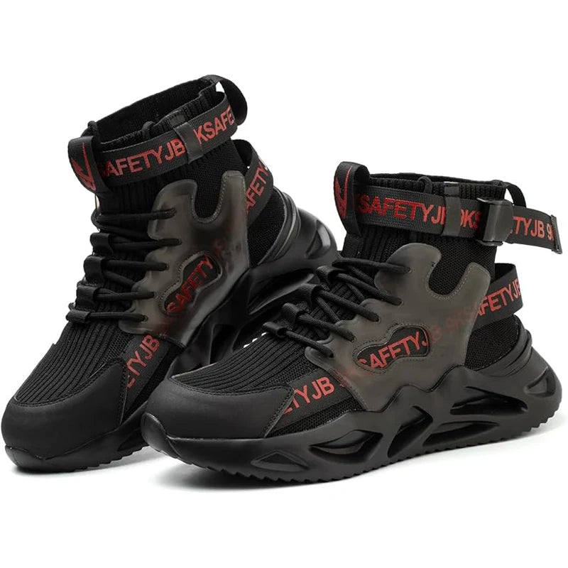 Steel Toe Safety Shoes Men Women Work Safety Boots Lightweight Breathable Comfortable Industrial Construction Sneakers Men Boots