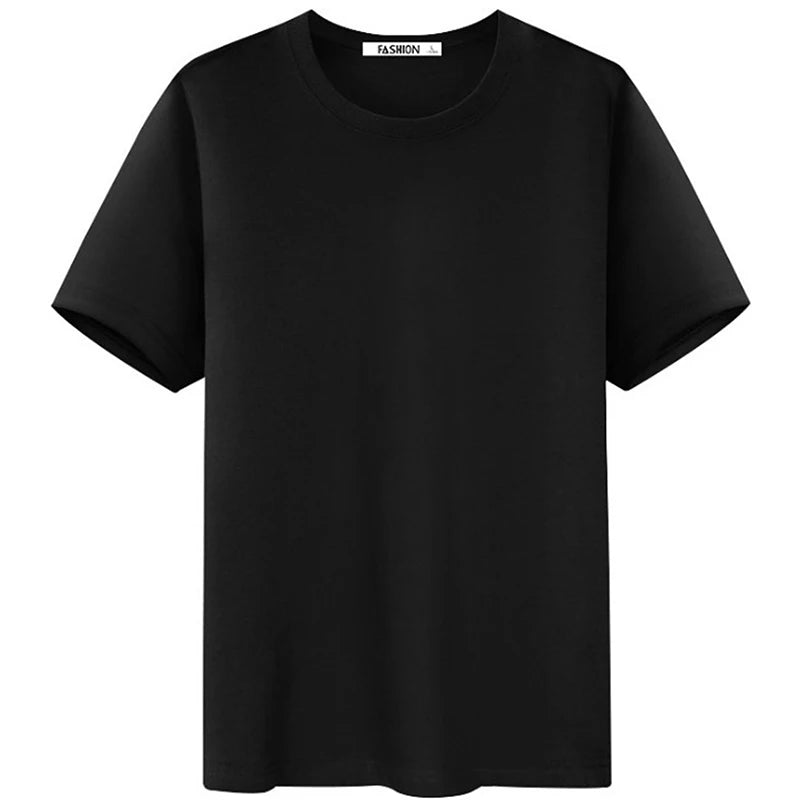 Wholesale Drop-Ship 100% Cotton Summer Soft Slim Short Sleeve T-Shirt Men Plain Tee Standard Blank T Shirt Ins Tees Top