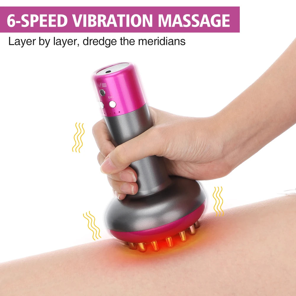 Electric Lymphatic Drainage Massager – Microcurrent Anti-Cellulite Body Brush