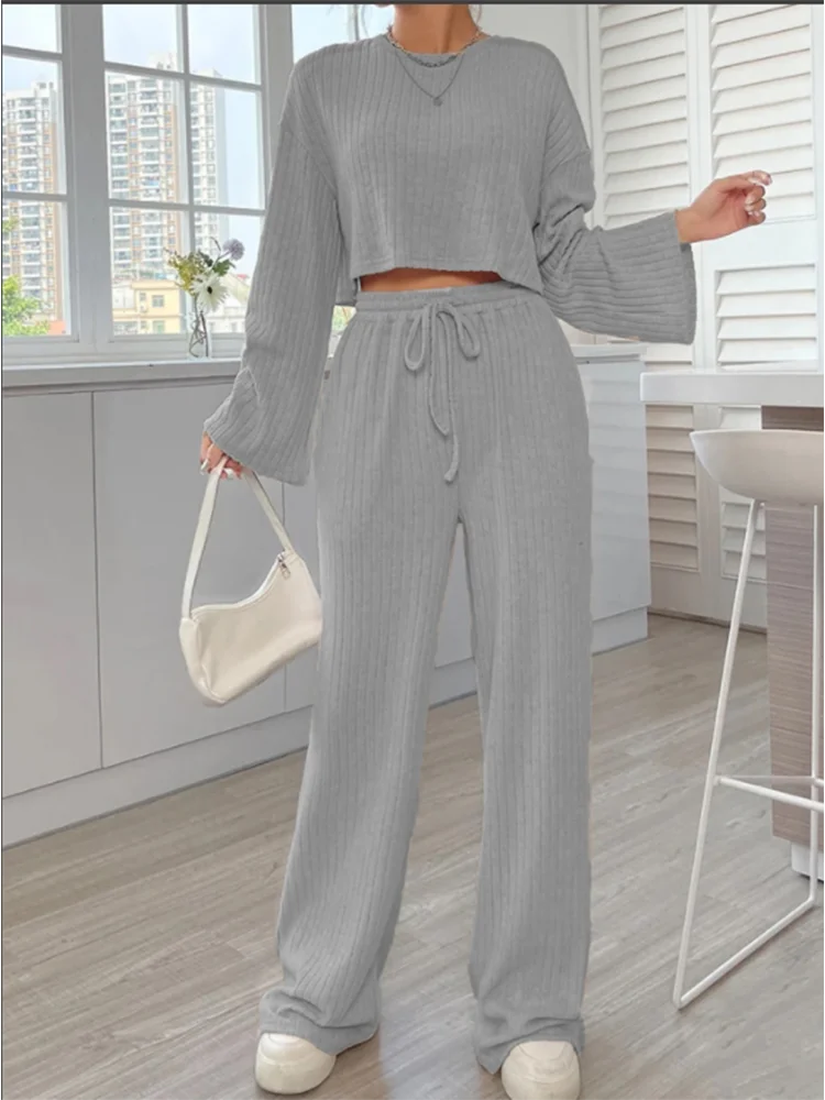 Crisluvᵀᴹ Women’s Casual Long Sleeve Top &amp; Fashion Pants Set