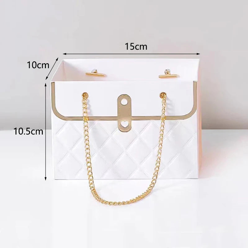 Flower Tote Bag Portable Foldable Long Lasting Universal Present Packing Rose Flower Box Party Gift Box Wedding Valentine&