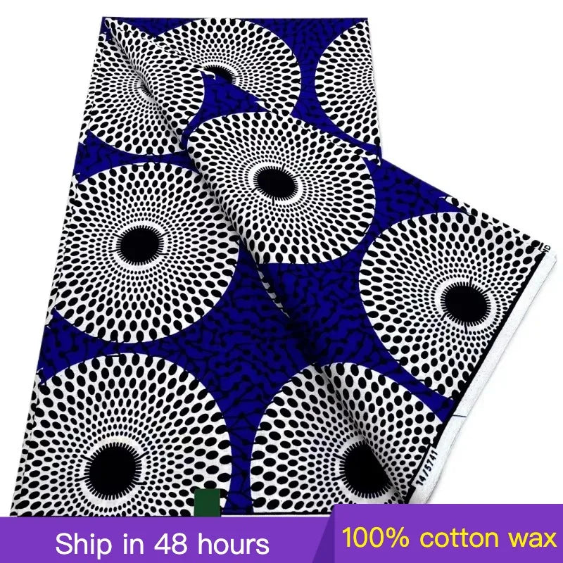 100% Cotton Batik Nigeria Women Style Ankara Wax Fabric Soft Pagne 2025 New Guaranteed Veritable African Real Wax Prints Fabric