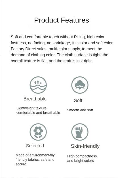 Stretch Satin Fabric By The Meter for Cheongsam Hanfu Dresses Sewing Plain Soft Skin-friendly High-density Cloth Thin Breathable