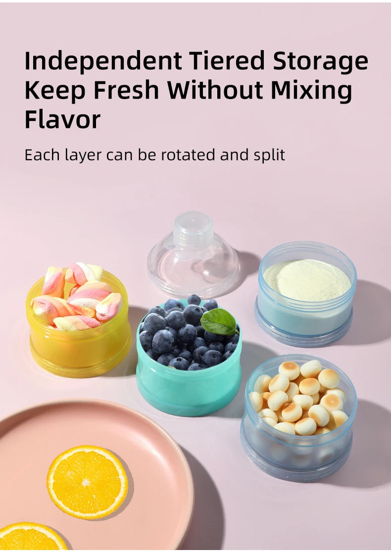 Portable 4 Layer Milk Powder Storage Box